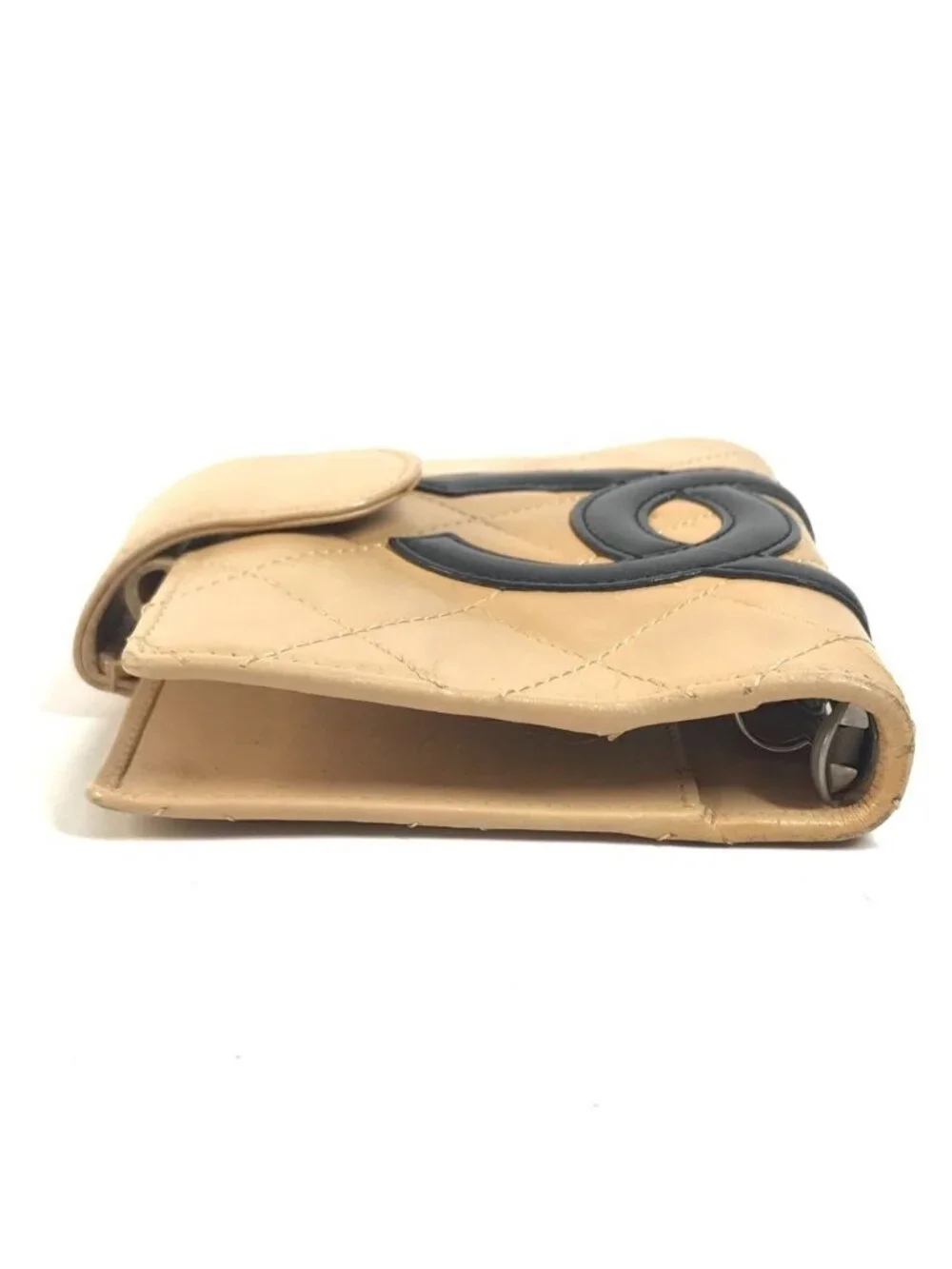 Chanel Notebook Cover CC Logo Leather Beige Agenda